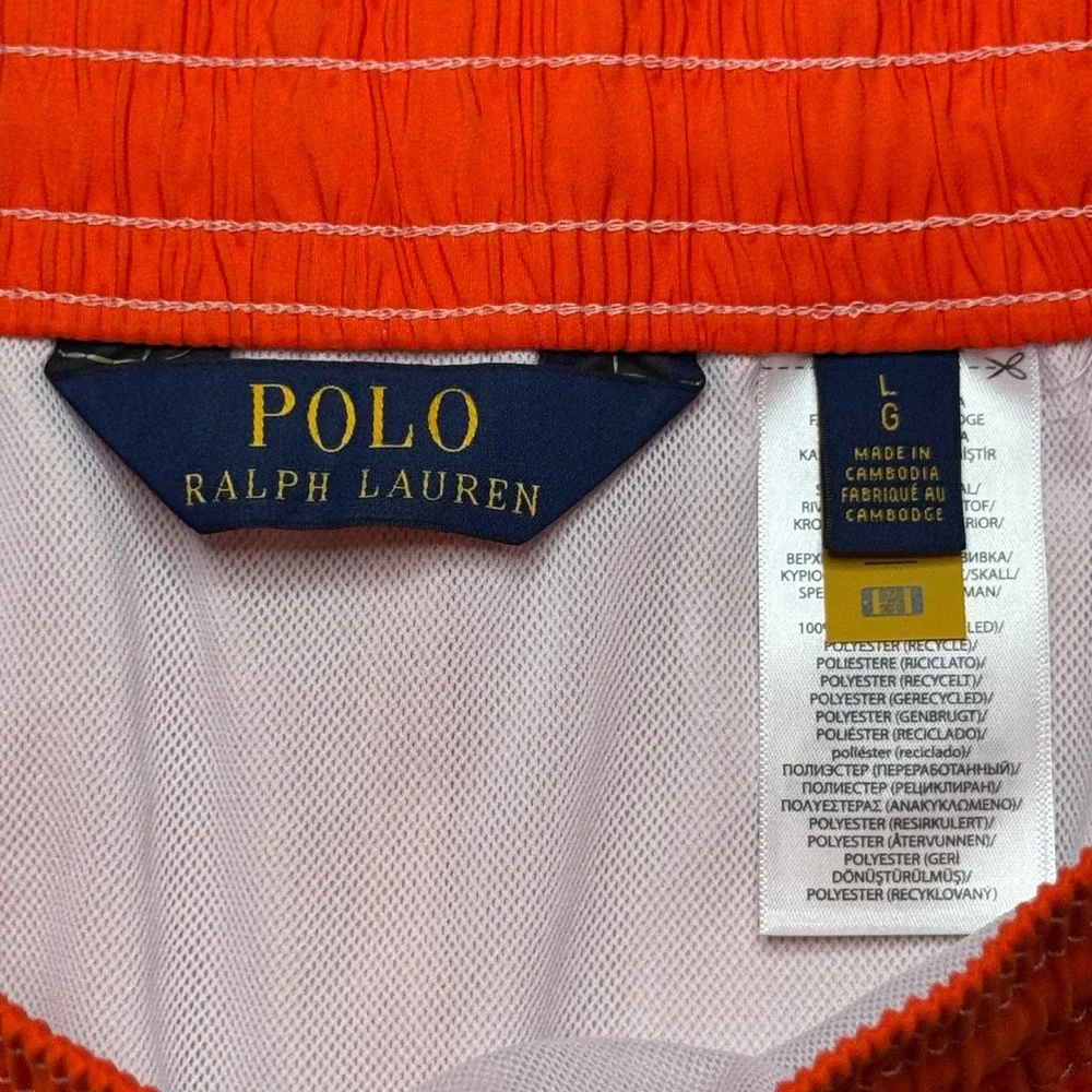 Polo Ralph Lauren Mens Swim Trunks Large Rainbow Gradient NWOT Swimwear